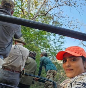 Sri Sudha Bhimireddy Instagram - When everyone trying to spot the TIGER ,But I  already found in ME🤣🤣🥰🥰😝😝🤎🤎