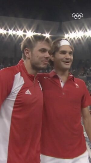 Stanislas Wawrinka Instagram - Un duo en or à #Beijing2008, @stanwawrinka85 et @rogerfederer remportaient la plus belle des médailles en double 🇨🇭🥇