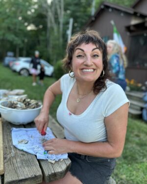 Steph Tolev Instagram - Aw shucks that was a real nice four week vacay- but time to go blonde and get back to work! #summer #oysters #wine #couplegoals #lakelife