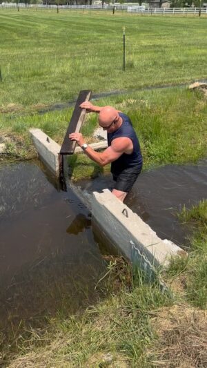 Steve Austin Instagram - Fell in the goddam ditch. Tripped on the rebar gimmick and went down like a ton of shit. This is how we flood irrigate our pastures for hay production. There have been many close calls, but this was the first time I crashed. My wife thought it was a lot funnier than I did. Good times
#saturday #brokenskullranch