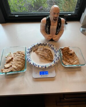 Steve Austin Instagram - Meal prepping for the weekend. Locally sourced chicken breasts are from @carsonvalleymeats. Best chicken in Carson Valley. 
My nutrition plans are done by @christinedwallace Online Nutrition Programs. There are no shortcuts. 
#nutrition #diet #chicken #protein 
#mealprep #consistency
