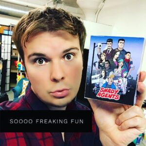 Steve Greene Instagram - Okay so lots of people think that books are fun lol they are boring. U wanna know what's fun? Shady Agents game made by my good friends @jkfilms !!! Seriously buy this game if you love the game mafia but you find it's lacking characters who look like the @jkfilms employees THEN THIS IS FOR YOU link in the bio!!!!!!!!! Also you have until midnight then it's gone forever!!! #shadyagentsgame #fun