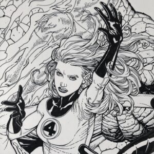 Steve McNiven Instagram - Here’s a look at a Fantastic Four variant cover I did for a San Diego Comic Con comic panel give away. Always so much fun to draw these characters! #fantasticfour #marvelcomics #variantcover #penandinkdrawing #stevemcniven