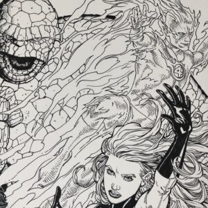 Steve McNiven Instagram - Here’s a look at a Fantastic Four variant cover I did for a San Diego Comic Con comic panel give away. Always so much fun to draw these characters! #fantasticfour #marvelcomics #variantcover #penandinkdrawing #stevemcniven
