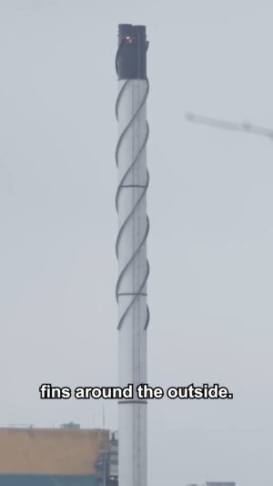 Steve Mould Instagram - If you’ve ever noticed how chimneys are spiral, it’s not just for decoration - it’s vortex shedding. #science #interestingfacts