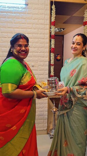 Suja Varunee Instagram - It's AADI month and it is always especially in this month I was taught to see all the women as the superiors and it is month of every Amman we pray! 
I see all these lovely 8 girls as my ASHTALAKSHMI ♥️🙏 So happy to have them all at my place and honor them with my love 💓 
May God bless us all in this Special month 🙏  with good health and prosperity 🙏 

AADI VELLI ASHTA LAKSHMI POOJAI✨

@dollupmakeover_artistry @indraja_sankar17
@drabiramikrithigajayakumar @durga_turky
@maghima5october @heera.manoharan
@sri_baba_handlooms 
@malini_79_ 

#aadi #reelitfeelit #family #divine #devotional #prayers