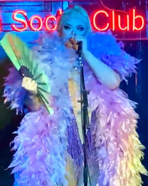Sum Ting Wong Instagram - Thanks again to the @theoakfordsocial for continuing to host my monthly queer little cabaret space (love yoooooou) and thank you everyone who came! Special thanks to @isabela_frazao for the 2016 drag idol vibes churning around the country; drag bags in hand like the olden days!!
I am currently very tired en route to Manchester to see the spooky gals then BACK to reading Monday morning…. My god pole dancing tomorrow is going to destroy me ☠️ happy pride y’all 🎊