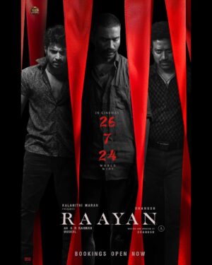 Sundeep Kishan Instagram - Meet #Raayan this Friday! Book your tickets now! 🔥

#Raayan in cinemas from July 26 💥

@dhanushkraja @arrahman @iam__sjsuryah @selvaraghavan @kalidas_jayaram @sundeepkishan @joinprakashraj @dushara_vijayan @aparna.balamurali @varusarathkumar @actorsaravanan @omdop @editor_prasannagk @peterheinoffl @jacki_artdirector @sreyas88 @kavyasriraam @kabilanchelliah