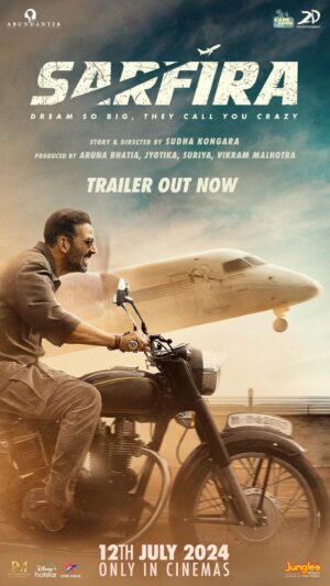 Suriya Instagram - This is our respect to @capt_gr_gopinath sir, who inspired millions of Indians and thank you @akshaykumar sir for taking @sudha_kongara ’s story across our country and beyond! Proudly presenting the trailer of #sarfira