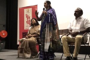 Swarnamalya Instagram - Dr Thamizhachi Thangapandian, Hon’ble MP, Lok Sabha released Textures of Traditions- a documentary film on the culture festival where over a 100 artistes performed and engaged. Her deep commitment to the community, her love for literature and the arts made her a befitting chief guest. In her prolific speech, she applauded the elements of diversity, equity and inclusion that ToT kept at its heart during curation. This is a perfect opening for @texturesoftraditions culture festival 2nd edition. She also greatly appreciate the @lvprasadcollege students who had made the film. What a lovely start to ToT second edition ! Thank you ma’am for joining us🙏. And thanks also to our MLA @mylai_velu_mla_  sir for his continued support @rangamandiraacademy is honoured to be presenting Textures of Traditions. We were joined by a galaxy of artistes and art lovers at the NFDC cinema center on Aug 3rd 2024.