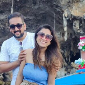 Swetha Changappa Instagram - Happy Birthday to My husband 
@kiranappachu 🧿❤️ 🧿
An amazing kind hearted soul❤️🧿
 wishing you more n more happiness , prosperity and a great health ❤️🧿 
 loads of love ❤️🧿