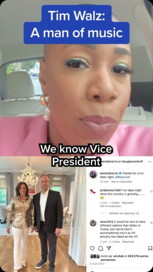 Symone Sanders Instagram - The man Vice President Harris has named as her running mate, is not just a Swiftie and member of the BeyHive, but as governor of Minnesota Tim Walz has supported and honored various artists naming days and highways after them. From Beyoncé and Taylor Swift to Bob Dylan, Bruce Springsteen and Prince, Walz is clearly a man of music and social media is buzzing about it.

#timwalz
#kamalaharris 
#taylorswift 
#beyonce 
#beyoncé 
#prince
#bobdylan 
#brucespringsteen 
#music
#election2024