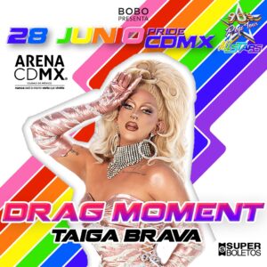 Taiga Brava Instagram - La noche #AllStars más colorida del año será una verdadera experiencia llena de sorpresas.🌈✨

Y por primera vez nuestro escenario 360 brillará con un DRAG MOMENT épico 👠✨ que te sorprenderá y se iluminará con la presencia de @taigabrava @leexafox @thegoldcecille @soysofiarichy @rubyrexmusic 🏳️‍🌈🦄 ¡Y SOPORTEN! 💅

¡Este 28 de JUNIO sacaremos nuestro PODER más ESPECIAL la FIESTA #PRIDE! 💥🌈

🎟️Adquiere ya tus boletos en @superboletosmx