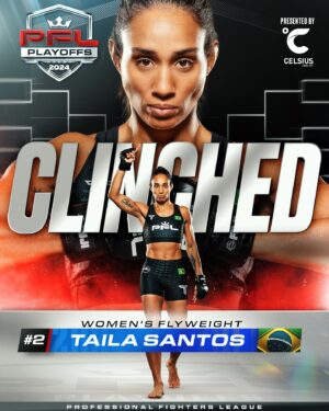 Taila Santos Instagram - From Brazil To Nashville… @tailasantos.ufc is heading to the 2024 #PFLPlayoffs 🏆💰
