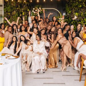 Taja V. Simpson Instagram - WE. ARE. FAMILY!!!!! 
Looking at this post it brings up so many memories!!! To have everyone fly in town to be here and share in this moment really meant the world to me. Don’t get me wrong, my family has always been there for me but this time just hit different!! I love you all sooooooo much!!!
Thank you for being here! #ImTrulyGrateful

Bride @tajavsimpson 
Groom #RyanEaster
Bride MUA @marquiswardbeauty 
Family MUA @maddydollfacee
Hair Styling @joyboylace 
Hair unit @modernbeauty_co 
Groom Hair @itsuniversall 
Assistant @shamyajamerica 
Officiant @raywilliamsofficial 
Venue @shadehotelmb 
Flowers @flowersbyladybuggs 
Cake @torrancebakery 
Dress @martinalianabridal c/o @bridalelegancestudio 
Shoes @betseyjohnson 
Photographer @jorgemezaphotos 
Videographer @foreverfr3sh 
DJ @djrtistic 

#OregonSt #HenryHeights #LakeCharles #Houston #Dallas #Family #Wedding #Bride #Married #marriedlife #Blacklove #tribe  #village