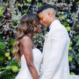 Taja V. Simpson Instagram - I married my soulmate. I know people say that but when I tell you he is. HE ABSOLUTELY IS!!
Ryan is the one I’ve waited my whole life to find. I wasn’t going to settle. I’d rather be single than do that! He was truly worth the wait! 

Bride @tajavsimpson 
Groom #RyanEaster
Bride MUA @marquiswardbeauty 
Family MUA @maddydollfacee
Hair Styling @joyboylace 
Hair unit @modernbeauty_co 
Groom Hair @itsuniversall 
Assistant @shamyajamerica 
Officiant @raywilliamsofficial 
Venue @shadehotelmb 
Flowers @flowersbyladybuggs 
Cake @torrancebakery 
Dress @martinalianabridal c/o @bridalelegancestudio 
Shoes @betseyjohnson 
Photographer @jorgemezaphotos 
Videographer @foreverfr3sh
DJ @djrtistic 

#AlwaysAndForever #IntentionalLove #Soulmate #TwoBecomeOne #BetterTogether #wedding #bossip #tajavsimpson #blacklove