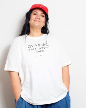 Tanya Hennessy Instagram - Ovaries, Talk about them. Ovarian cancer is the deadliest female cancer, yet still there is no way to detect it early. In the year 2024, this is simply not good enough and there is no time to wait. Help make history for all women alongside @camillaandmarc , by getting an early detection test to clinical trials in the next 2 years. Join the conversation and buy a t-shirt or make a donation. The time is now #OvariesTalkAboutThem @camillafreemantopper @marcfreeman @tanjabruckner @joannebentleymakeup -  For my good friend @rebeccabottrell ❤️ more info in my bio
