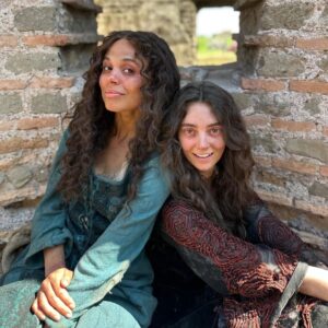 Tanya Reynolds Instagram - More #TheDecameron BTS joy joy joy.
🐀 🐀 🐀 🐀 
(In answer to your inevitable wtf is going on in the last video, question; i broke my ankle is the short answer).
Watch our weird and wonderful show on @netflix now. Yeah literally right now, go on.