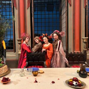 Tanya Reynolds Instagram - More #TheDecameron BTS joy joy joy.
🐀 🐀 🐀 🐀 
(In answer to your inevitable wtf is going on in the last video, question; i broke my ankle is the short answer).
Watch our weird and wonderful show on @netflix now. Yeah literally right now, go on.