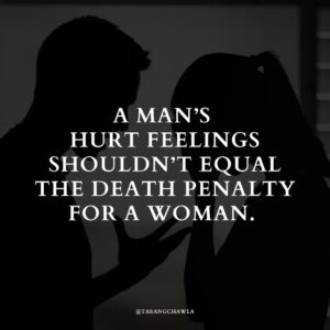 Tarang Chawla Instagram - A MAN’S HURT FEELINGS SHOULDN’T EQUAL THE DEATH PENALTY FOR WOMEN

Whether it’s a mass killer who’s ‘frustrated out of his brains because he wants a girlfriend’ or a man who kills the woman planning to leave him or the ex who’s happily moved on, women can’t continue to be the collateral damage of men’s actions.