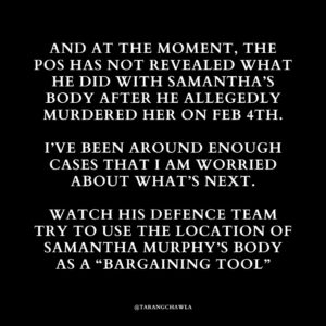 Tarang Chawla Instagram - P.O.S, YOU WON'T READ THIS. BUT I HOPE YOU DO ONE THING RIGHT, NOW. TELL THEM WHERE SAMANTHA MURPHY'S BODY IS.