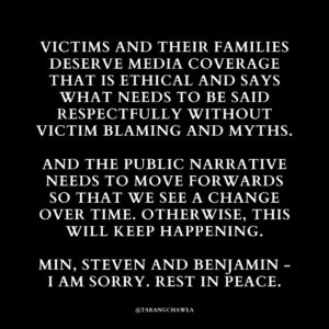 Tarang Chawla Instagram - WHAT CAN I SAY THAT I HAVEN'T ALREADY SAID? MEN, THIS IS SOMETHING WE NEED TO RECKON WITH. 

#NotOneMoreNiki