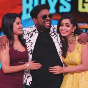 Tasty Teja Instagram - From the sets of  Kiraack Boys😊KhiladiGirls 😍R u guys ready for SEMI-FINALE😎
#tastyteja #priyankajain #shobhashetty #amardeep

My Outfit @rc_trendsetters