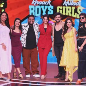 Tasty Teja Instagram - From the sets of  Kiraack Boys😊KhiladiGirls 😍R u guys ready for SEMI-FINALE😎
#tastyteja #priyankajain #shobhashetty #amardeep

My Outfit @rc_trendsetters