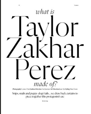 Taylor Zakhar Perez Instagram - When the daydream becomes reality. @esquiresg 谢谢

Credits: 
Photography: @lenneigh 
Fashion Direction: Asri Jasman
Art Direction: Joan Tai
Styling: Marc Eram
Producer: Guoran Yu at APEX COMMUNICATIONS
Executive Producer/Casting: Even Yu at APEX COMMUNICATIONS
Production Design: Kelly Framel
Grooming: Rachel Burney
Digitech: Dante Velasquez Jr.
Photography Assistants: Tatiana Tate and Carly Hough
Styling Assistant: Mikey Vargas
Production Assistant: Sky Xiang