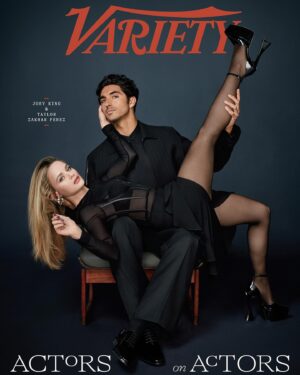 Taylor Zakhar Perez Instagram - Thank you @variety ! This is such an honor and wildly humbling. I cannot believe my sister Kristy isn’t here to celebrate this moment with me and my family, it has been a year (almost to the day) since her passing and there have been so many milestones without her. In these spirited celebrations she is still the loudest laugh I hear and no one comes close to matching her big sis hugs. 

Dedicating this moment to my sister ❤️ I love and miss you every day. 🐬 

@maryellenmatthewsnyc 
@jasonbolden 
@remba_ 
@zegnaofficial