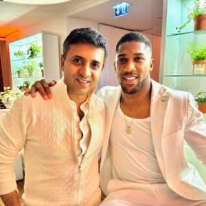 Tej Lalvani Instagram - A true pleasure to meet the fantastic @anthonyjoshua recently. Boxing is a sport that fascinates me because of the sheer discipline and dedication that these guys have to show in order to reach the top. Full respect — and even more so to Anthony for being such a warm and humble person 🙌 🥊