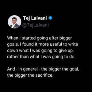 Tej Lalvani Instagram - Anything worth having has to be earned.

#goals #sacrifice #business