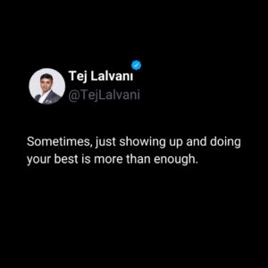 Tej Lalvani Instagram - We should let go of the belief that each day must be more productive than the last.

Consistency in this approach will bring significant benefits over time.

#consistency #productivity #showup