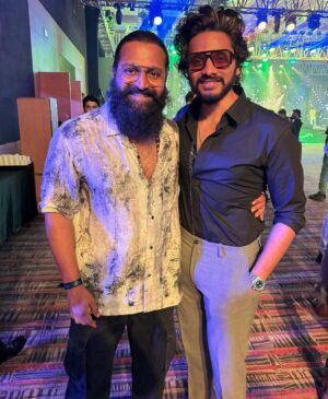 Teja Sajja Instagram - Happy happy birthday dear Brother @rishabshettyofficial 
Waiting for you to set the screens on fire yet again 🤗