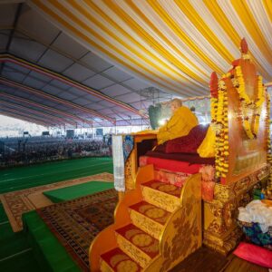 Tenzin Gyatso Instagram - HHDL during the Blessing of 21 Taras on the final day of teachings at the Kalachakra Teaching Ground in Bodhgaya, Bihar, India on December 31, 2022. Photos by Tenzin Choejor #dalailama #bodhgaya