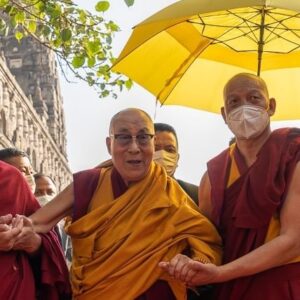Tenzin Gyatso Instagram - HHDL’s pilgrimage to the Mahabodhi Stupa in Bodhgaya, Bihar, India on December 23, 2022. #dalailama