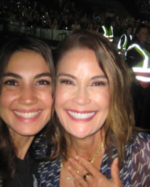 Teri Hatcher Instagram - Memories with @iamemersontenney from 1st concert ever in LA to now @wembleystadium I treasure this. @taylorswift Thank you for providing us years of music  to share. It was epic!!! 👑🔥💖