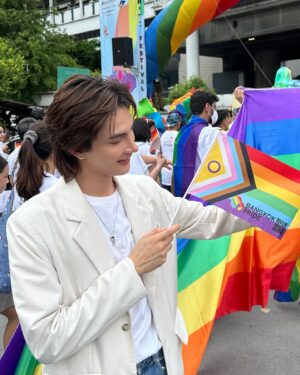 Thanayut Thakoonauttaya Instagram - Happy Pride Month! 🏳️‍🌈
It is time once again to remember the ongoing struggle of our community, from the past to the present. I deeply respect everyone who has worked tirelessly to change the old social system and strive for equality for all. We have much to celebrate, especially with the impending legalization of same-sex marriage in Thailand. We eagerly anticipate further progressive actions from the government. Lastly, I hope that we can become a source of pride for the world and host World Pride in the near future.