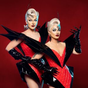 The Boulet Brothers Instagram - A new episode of The Boulet Brothers’ Dragula airs tonight with superstar guest judges @dastmalchian and Terrifier star @laurenlavera - tune in at 9PM PST / 12AM ET on Shudder and AMC ! #bouletbrothers #bouletbrothersdragula #horror #terrifier #drag #dragmakeup 

(Photos by @scottykirbyphoto hair @marcoswigs outfit @mindylamour makeup by us)