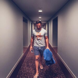Thibaut Morgado Da Costa Instagram - Always with my bear 🐻#aed #dubai #emirates #teddybear #moschino #swimmingpool #flat #travel #holidays #bear #love