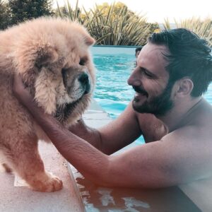 Thibaut Morgado Da Costa Instagram - My son 🦁  7️⃣ Month 🎂🍰🎈
.
.
.
.
#dog #france #bordeaux #swimmingpool #son #dad #chowchow #holidays #love #picture #koda #bae #sun