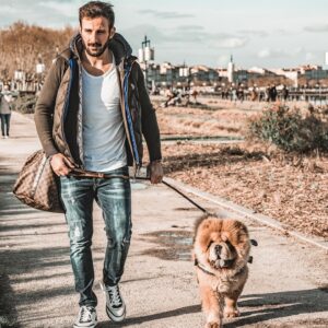 Thibaut Morgado Da Costa Instagram - La balade du dimanche 🐶
.
.
#bordeaux #france #shooting #dog #fils #baby #balade #city #love #weekend #sunday #louisvuitton #dad #son