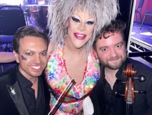 Thorgy Thor Instagram - Thanks for having me LONDON @classicalprideuk ! Had a blast performing 🎻 & cackling backstage with @monetxchange @phaedraphaded & @tyyharris 😜. Amazing photo by @zenhofer 📸 ( **Last photo with host and London legend @jonnywoouk , cutie conductor @ozeffman & the very talented @snowwhitetrash 🎷🎵) @londonsymphonyorchestra —— Have me back !!! 🎻👠💋🏳️‍🌈🎵