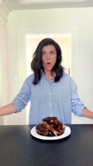 Tiffani Thiessen Instagram - Smack that! Summer time means BBQ time. Too bad I didn’t get to enjoy my Coffee Glazed Pork Ribs 🙄 Thanks hubby
