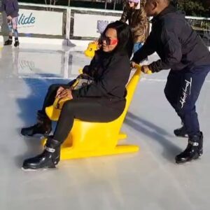 Tiffani Webb Instagram - Making my son push me after skating forever…..lol