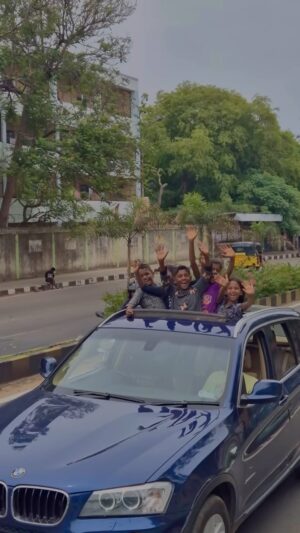 Tiger Thangadurai Instagram - After my long journey and lots of struggles I presented myself with my dream car BMW and  I wanted to share this joy with these loveable needy children. I took them for a drive and presented them with a blissful day. Their love and happiness was priceless. Feeling truly blessed and thankful for all your support and love makkaley! 🙏❤️ #GivingBack #Blessed #LoveAndSupport #Hardworkneverfail #GratefulHeart #BMW