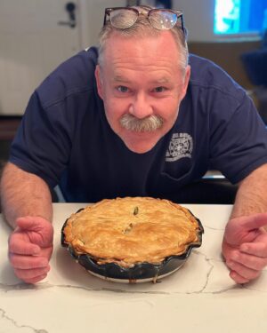 Tim Hooper Instagram - Happy Valentine’s Day! I made a homemade savory chicken pot pie 🥧