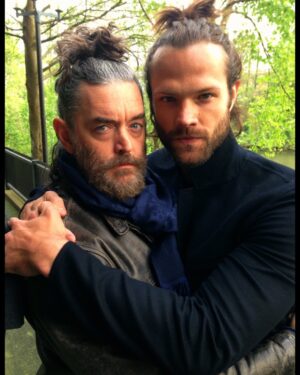 Timothy Omundson Instagram - Happy birthday to this brother from another mother, the multi talented, amazing human person, @jaredpadalecki our dueling top knot game was especially strong, this day.