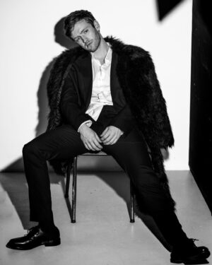 Timur Bartels Instagram - channeling the timeless edge of monochrome - in the studio w/ @peterulimax :)