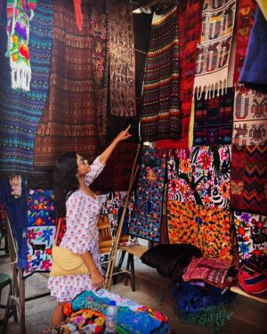 Tiya Sircar Instagram - One happy girl enjoying the heck outta Guaté. 🇬🇹💖

~ colorful, decorated streets of San Juan La Laguna
~ an original Botero in the bar at my new favorite hotel, @casapalopo (do yourself a favor and STAY HERE. DO IT!!)
~ lovely painted village of Santa Catarina Palopo
~ ancient Mayan ruins of Tikal
~ the veranda of Casa Palopo 
~ beautiful streets & 16th century ruins of Antigua Guatemala
~ in my element at the bi-weekly Mercado de Chichicastenango (an absolutely wild & wonderful experience, IYKYK)
~ waiting on a “lancha” to continue village-hopping around Lago de Atitlán
~ Mayan temple jump at Tikal (sorry, had to)
~ Casa Palopo, can NOT say enough about this place (“get thee to confession” and seriously, get thee to Santa Catarina Palopo!)

#Guatemala #Guate #Chichicastenango #LagodeAtitlan #AntiguaGuatemala